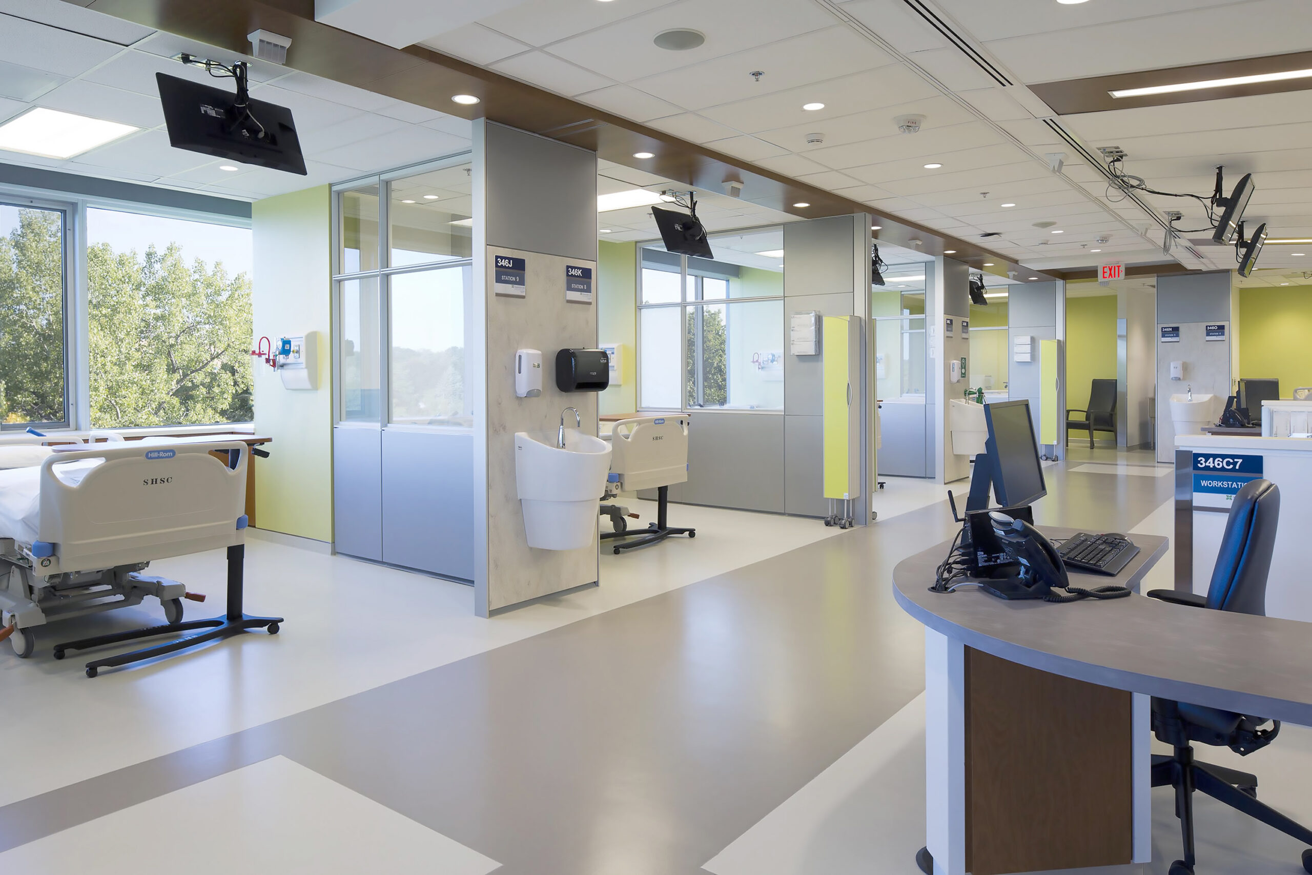 rubber flooring in dialysis center